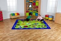 Back to nature minibeasts classroom rug