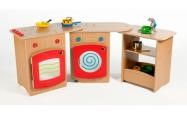 Roll Unfold Wooden Play Kitchen