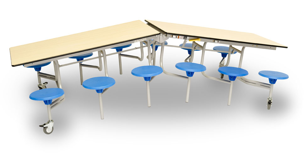 Rectangular Mobile Folding Table Seating Unit Early Learning Furniture Rectangular Mobile Folding Table Seating Unit
