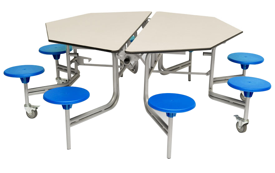 School Dining Tables Room Furniture Octagonal Mobile Folding Table Seating Unit
