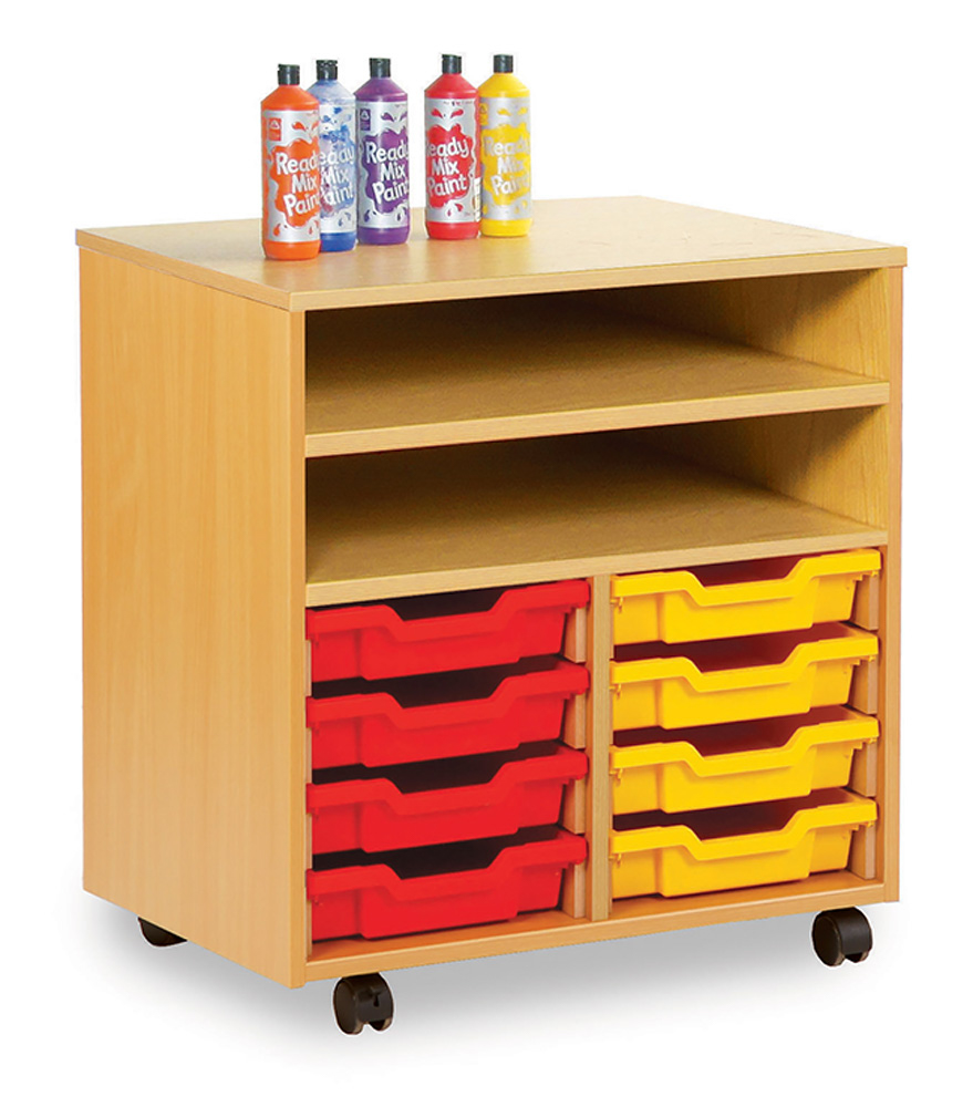 Art Storage Trolley With Trays And Shelves Early Learning Furniture Art Storage Trolley With Trays And Shelves