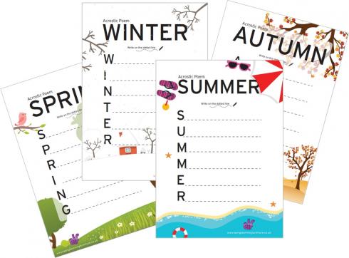 acrostic poem templates for children seasons free seasons templates