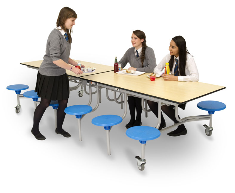 Rectangular Mobile Folding Table Seating Unit Early Learning Furniture Rectangular Mobile Folding Table Seating Unit